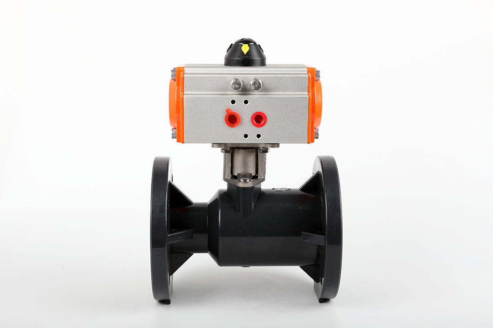 松山湖管委会气动法兰一体球阀